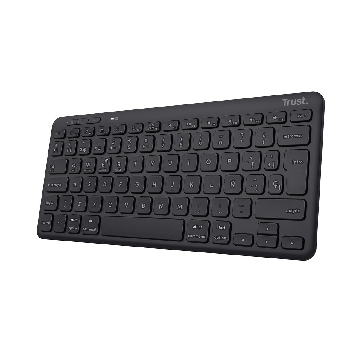 Tastiera Wireless Trust 25059 Nero Qwerty In Spagnolo