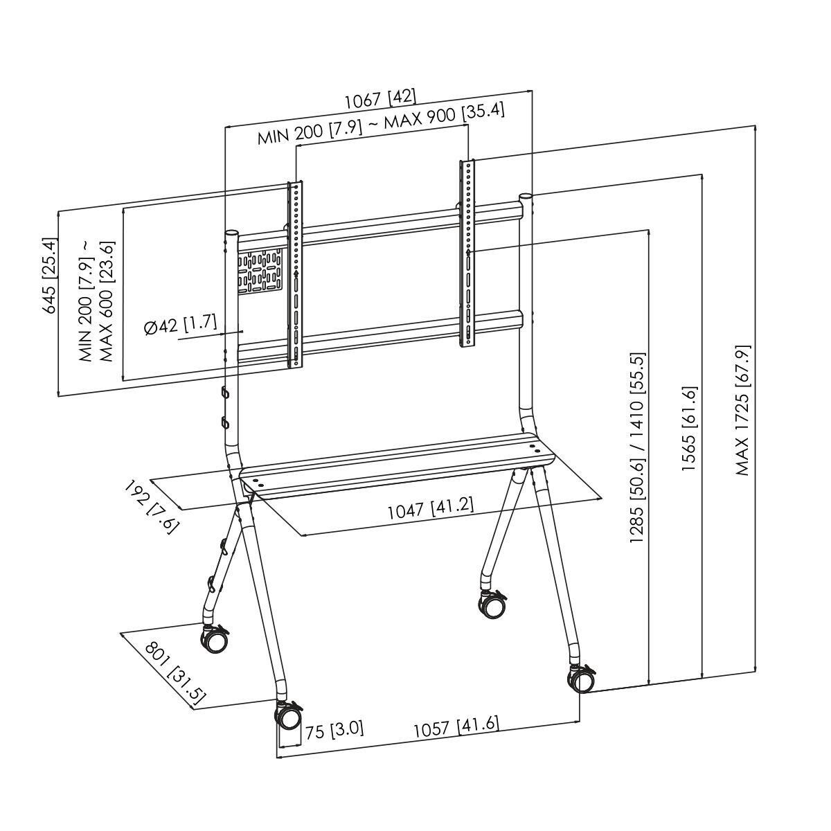 Supporto Da Tavolo Per Schermo Vogel's 7410110 50" 86" - Image 4