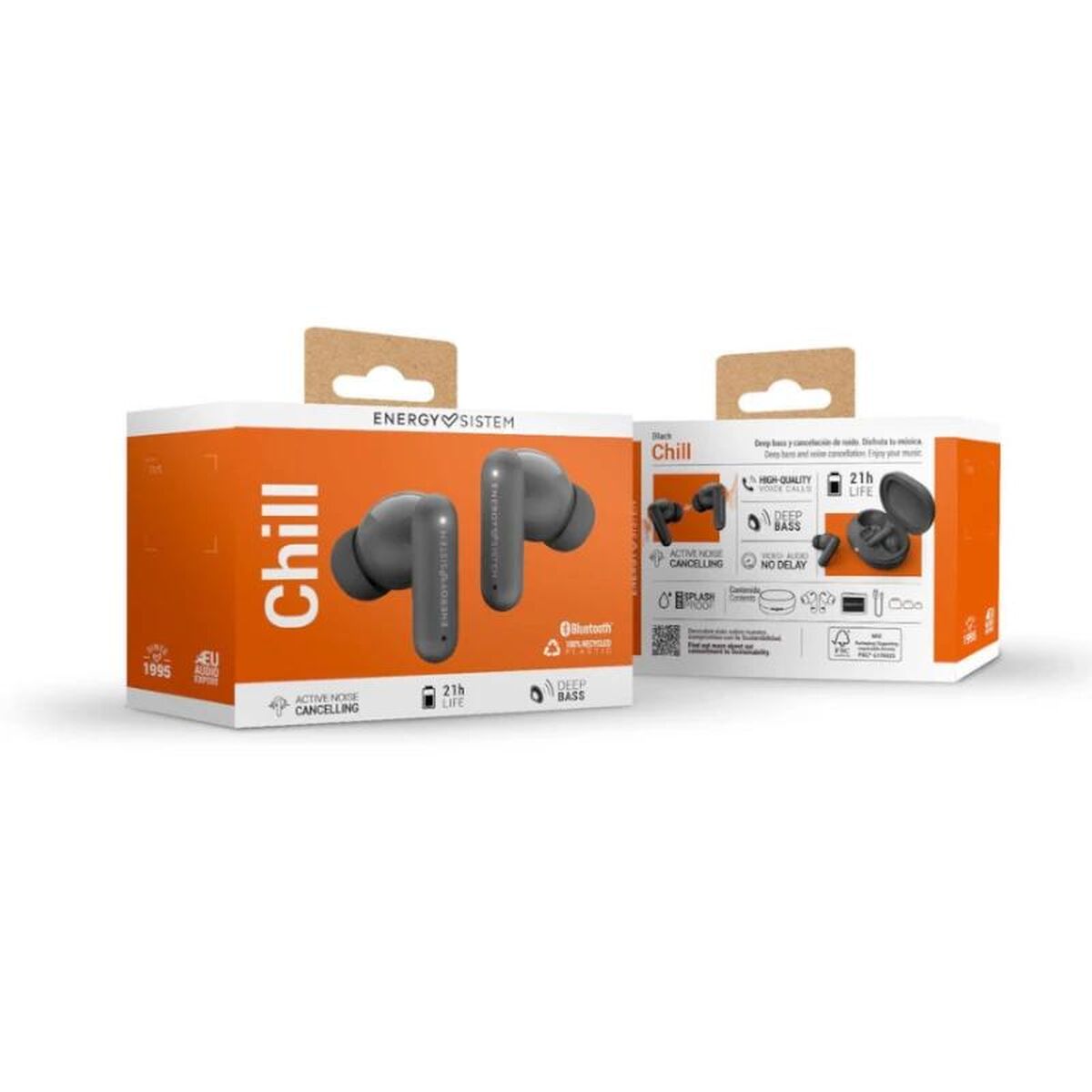 Auricolari Wireless Con Custodia Di Ricarica Energy Sistem 459919 Nero - Image 4