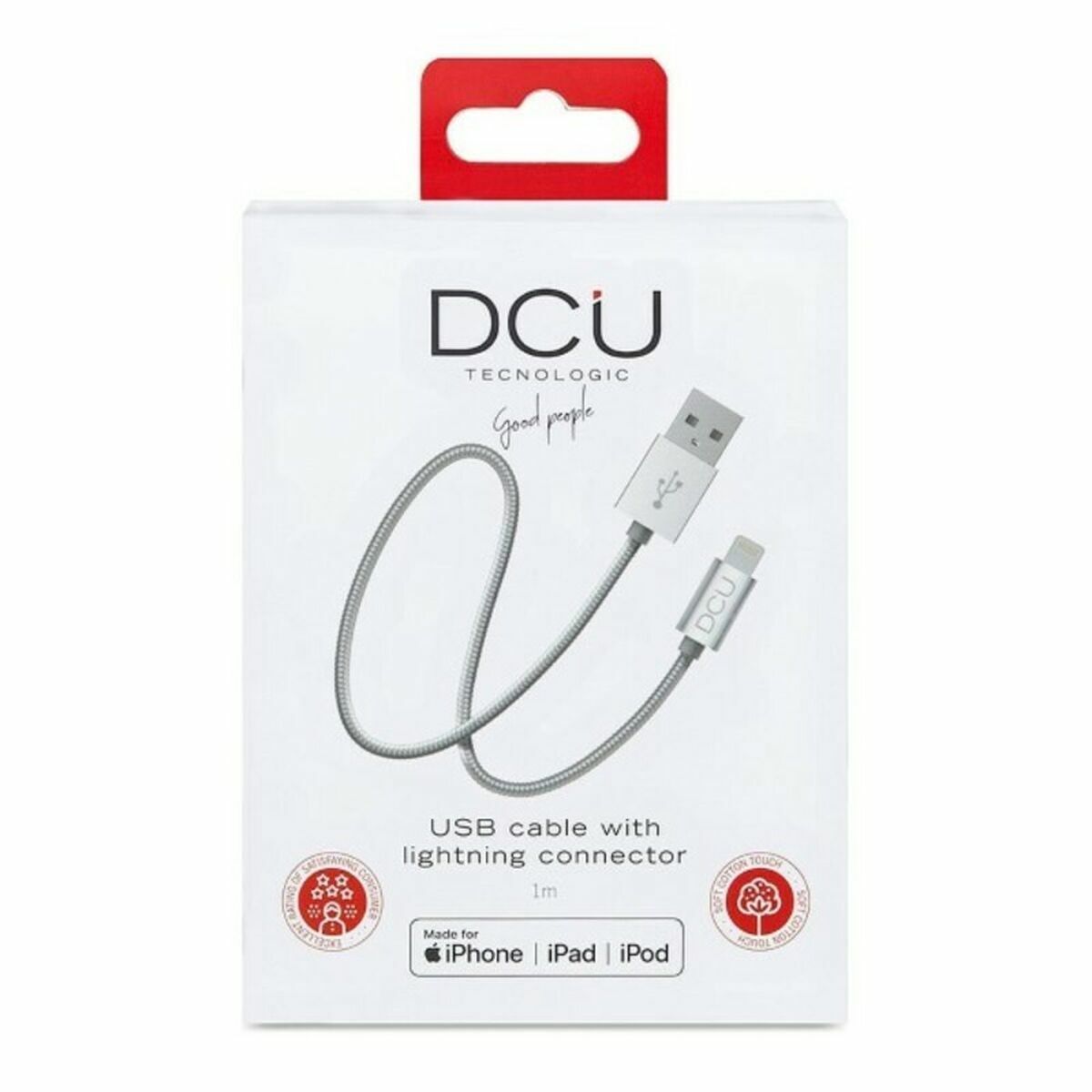 Cavo Usb Per Caricare Lightning  Iphone Dcu Argentato 1 M