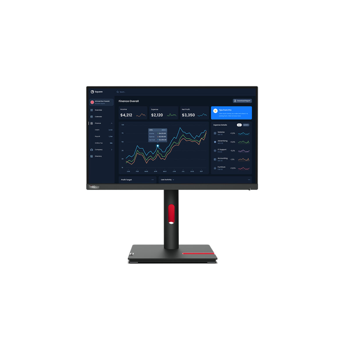 Monitor Lenovo Thinkvision T22I-30 21,5" Led Ips 60 Hz 50-60  hz