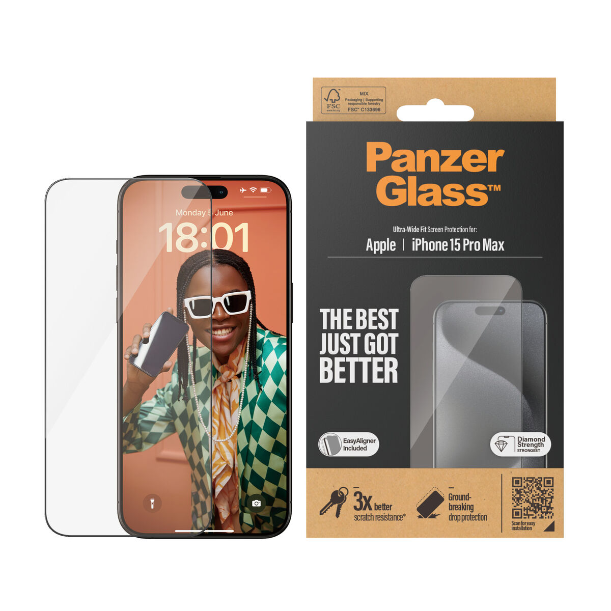 Protettore Schermo Per Cellulare Panzer Glass 2812 Apple