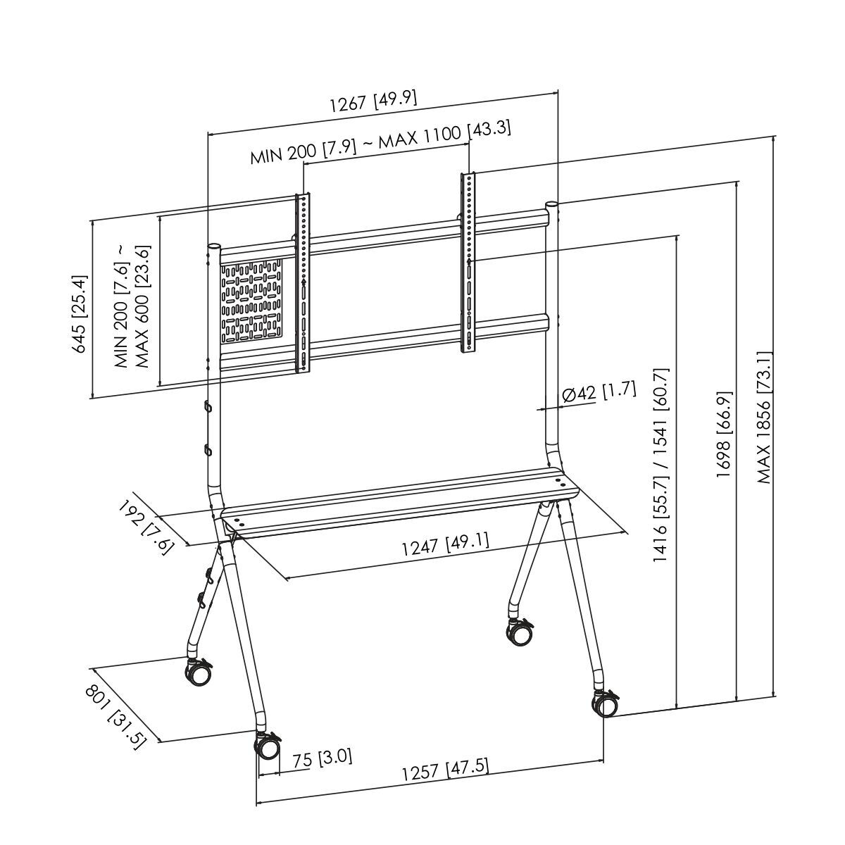 Supporto Da Tavolo Per Schermo Vogel's 7410210 65" 98" - Image 3