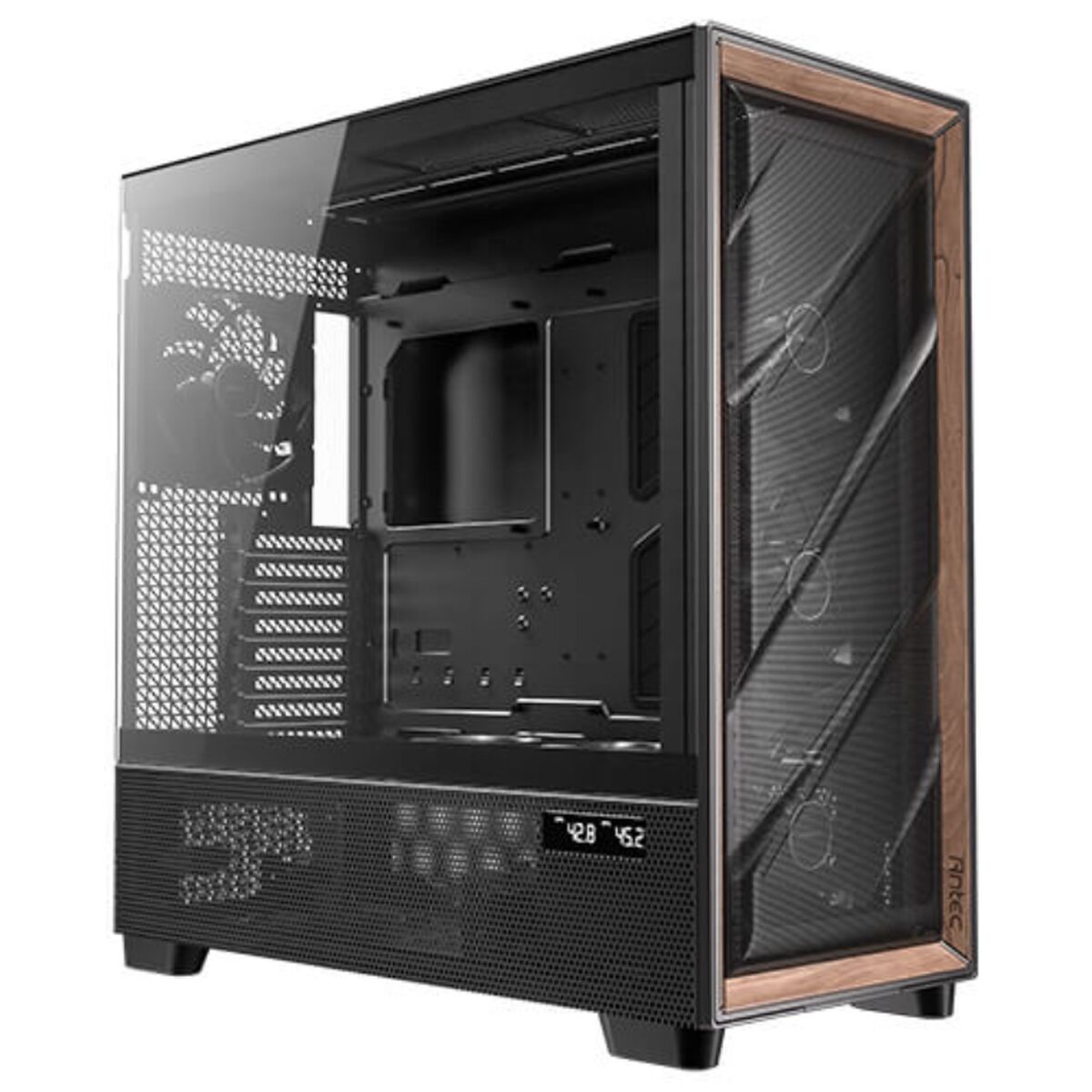 Case Computer Desktop Atx Antec Flux Pro Euv Nero Legno