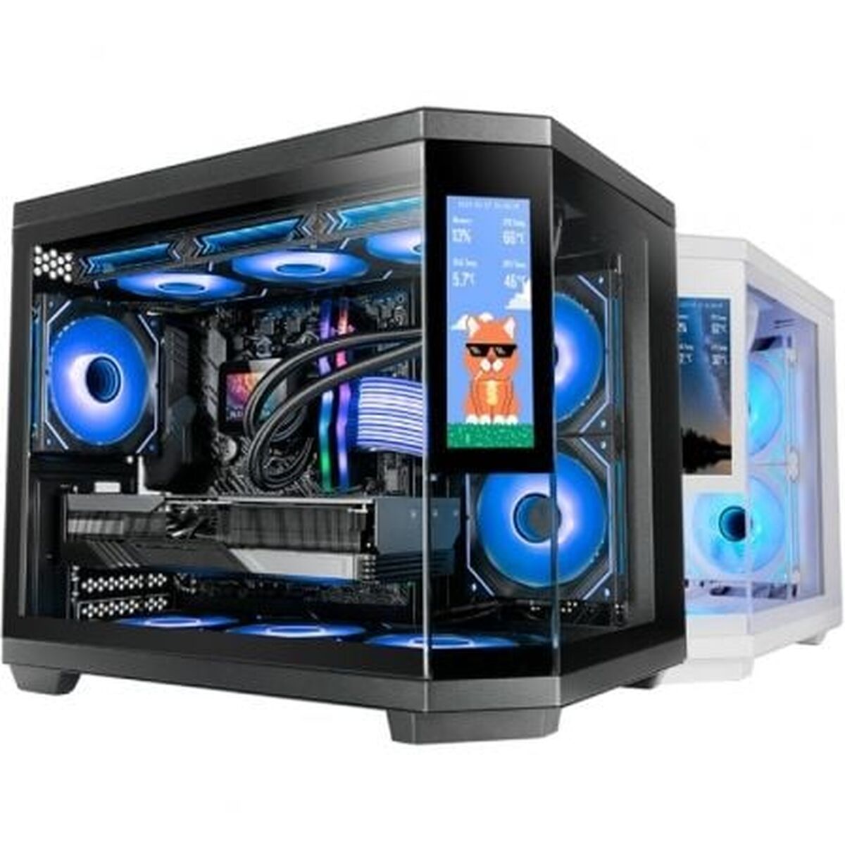 Case Computer Desktop Atx Mars Gaming Mc3tcorelcdm Nero