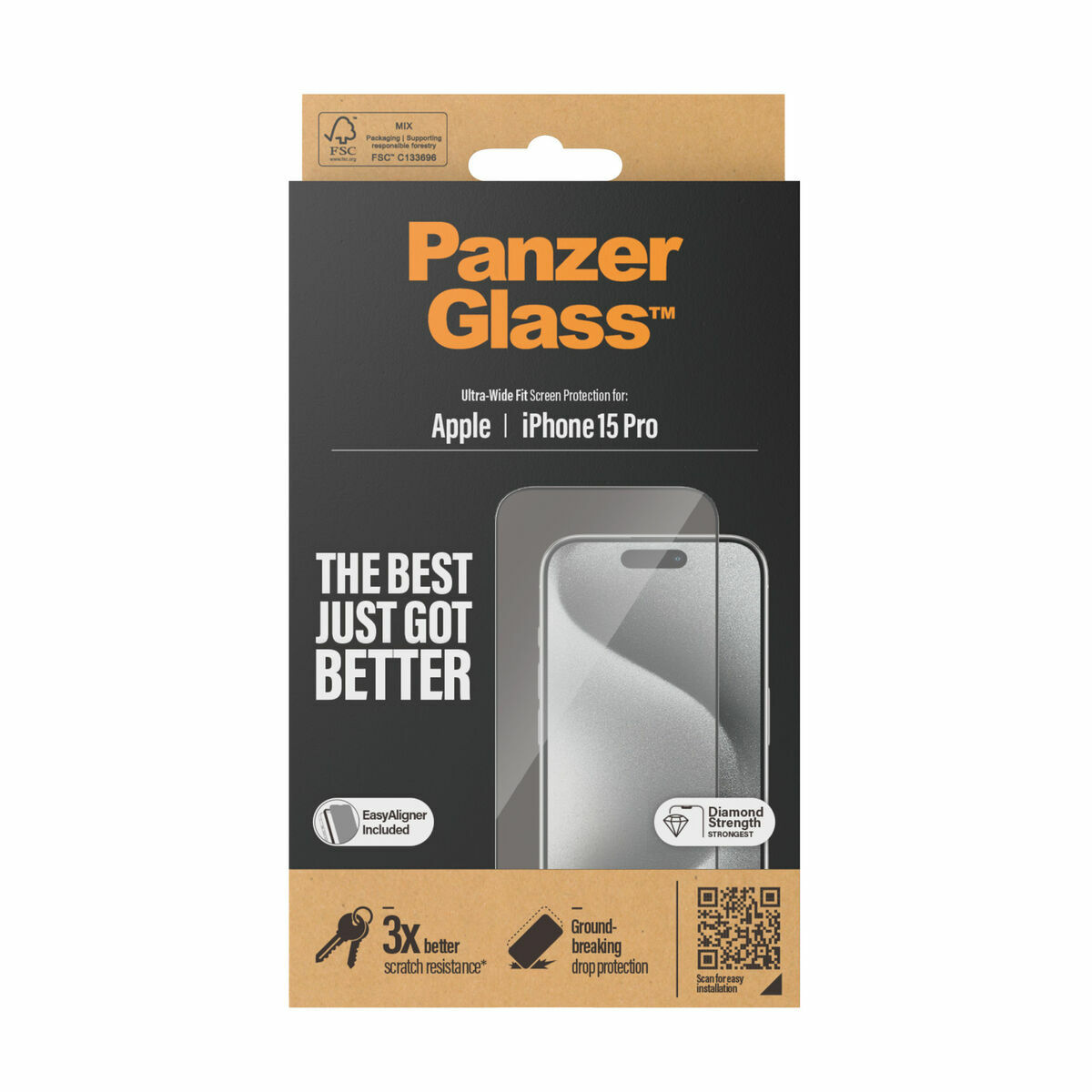 Protettore Schermo Per Cellulare Panzerglass Iphone 15 Pro Apple - Image 3