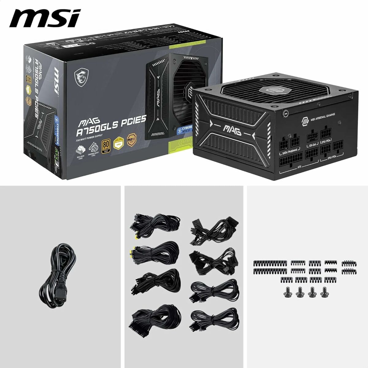 Fonte Di Alimentazione Msi 306-7zp1b11-Ce0 750 W 80 Plus Gold Atx