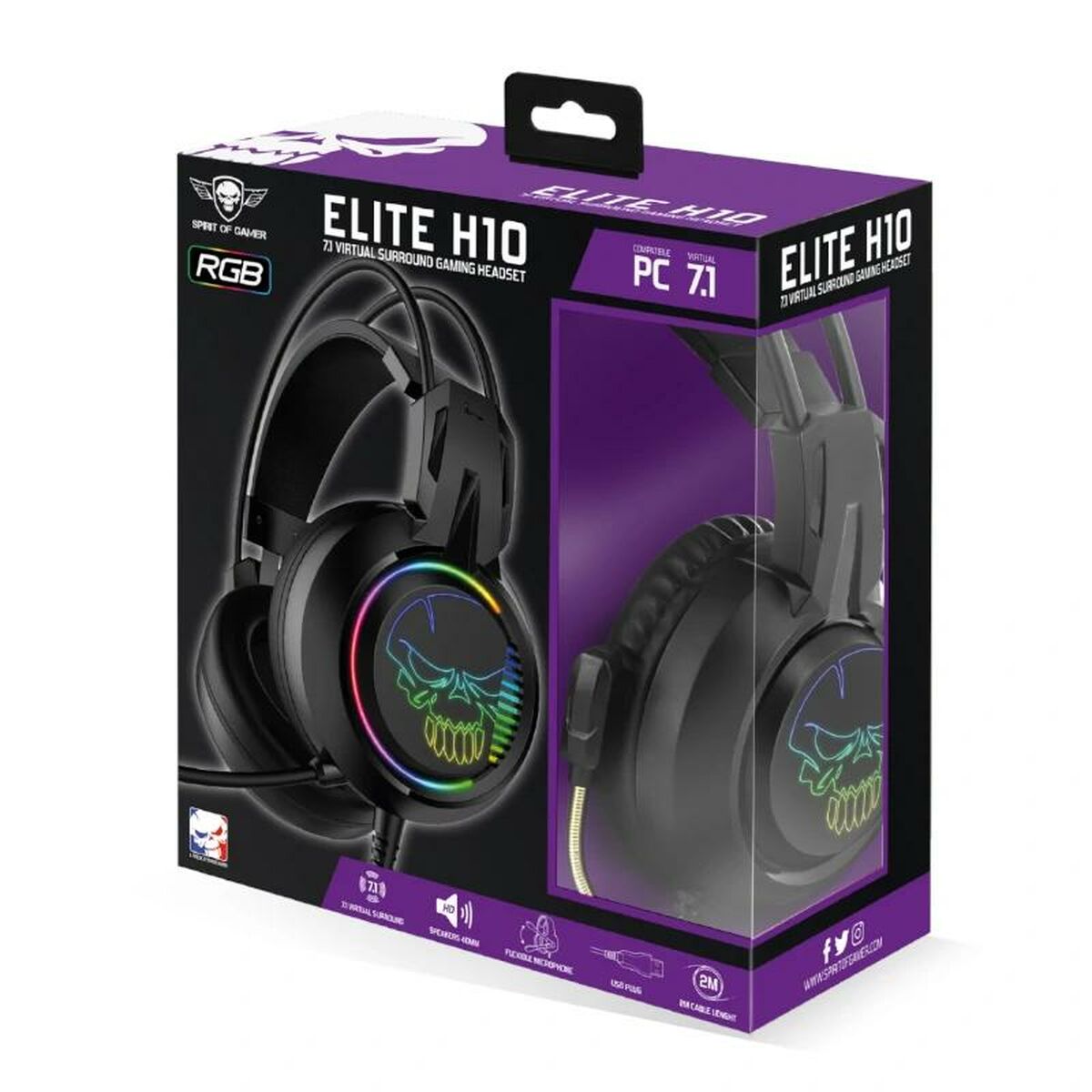 Auricolari Con Microfono Spirit Of Gamer Elite H10 Nero - Image 4