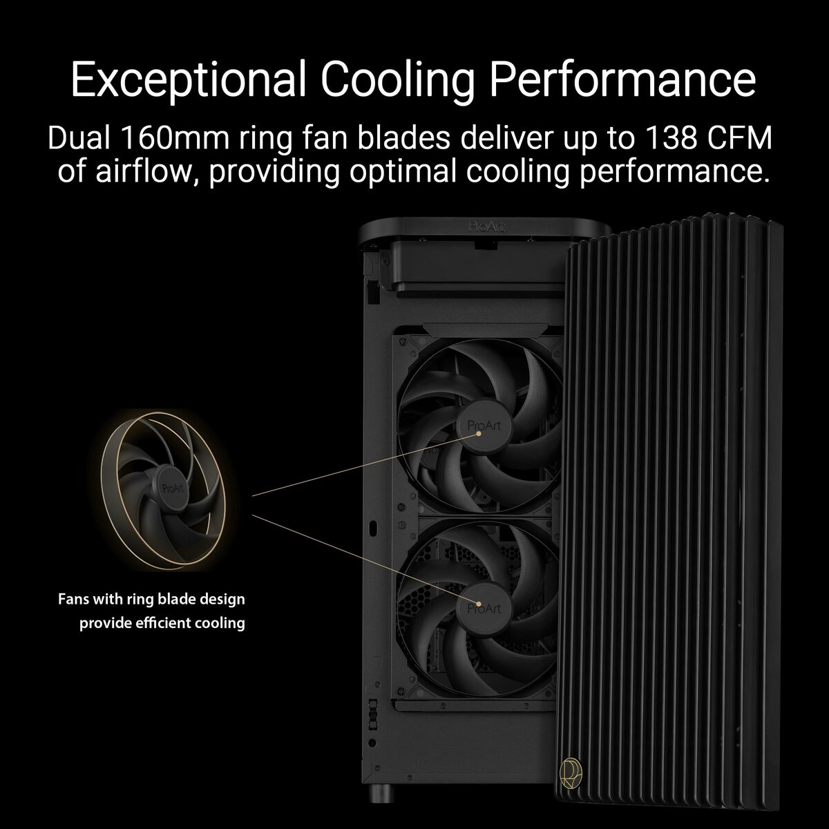 Case Computer Desktop Atx Asus Proart Pa401 Nero - Image 4