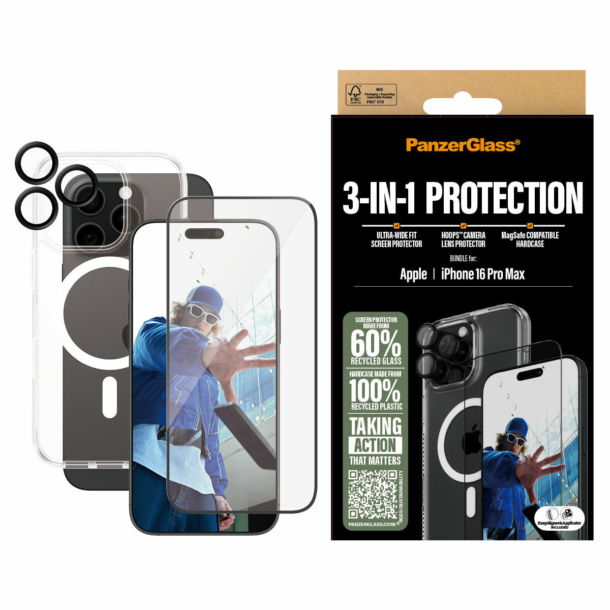 Protettore Schermo Per Cellulare Panzerglass Iphone 16 Pro Max
