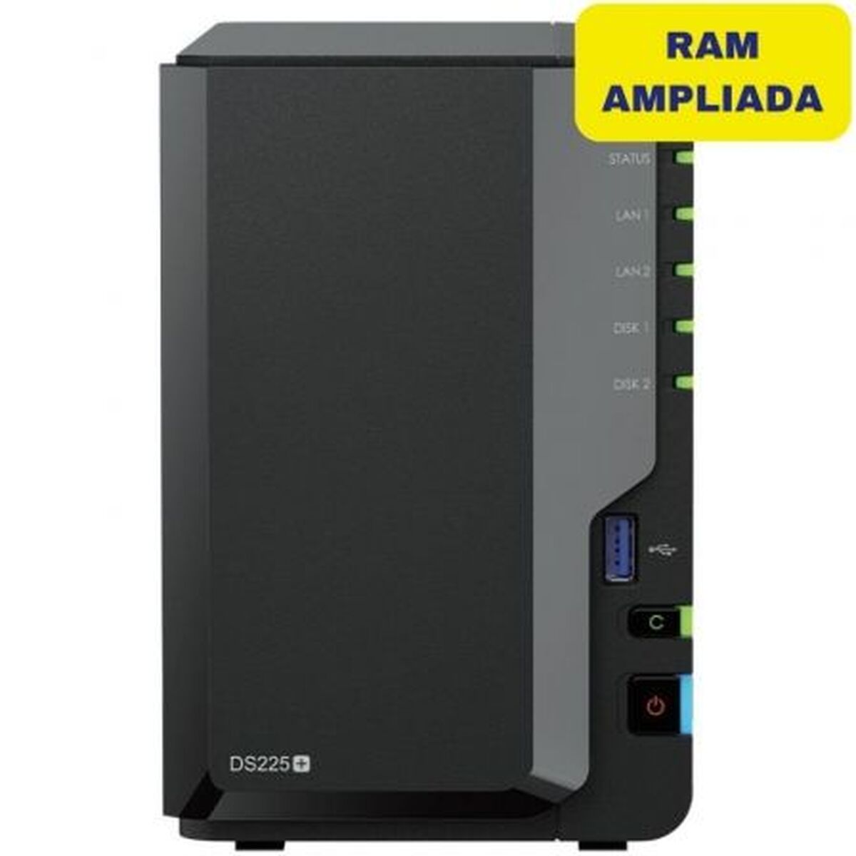 Memorizzazione In Rete Nas Synology Ds225+/6g Intel Celeron Nero