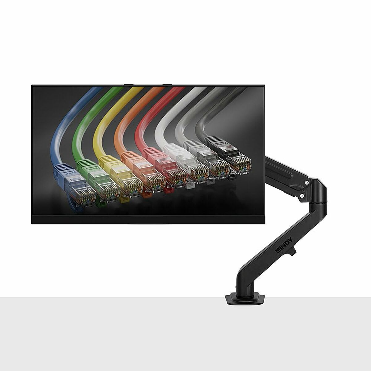 Supporto Da Tavolo Per Schermo Lindy Einzelmontage - Schwarz - Image 5