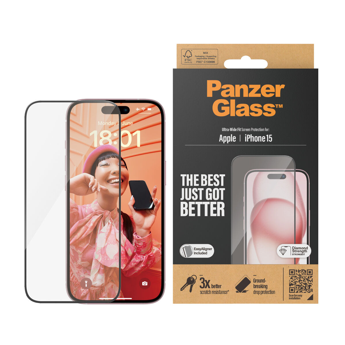 Protettore Schermo Per Cellulare Panzer Glass 2809 Apple