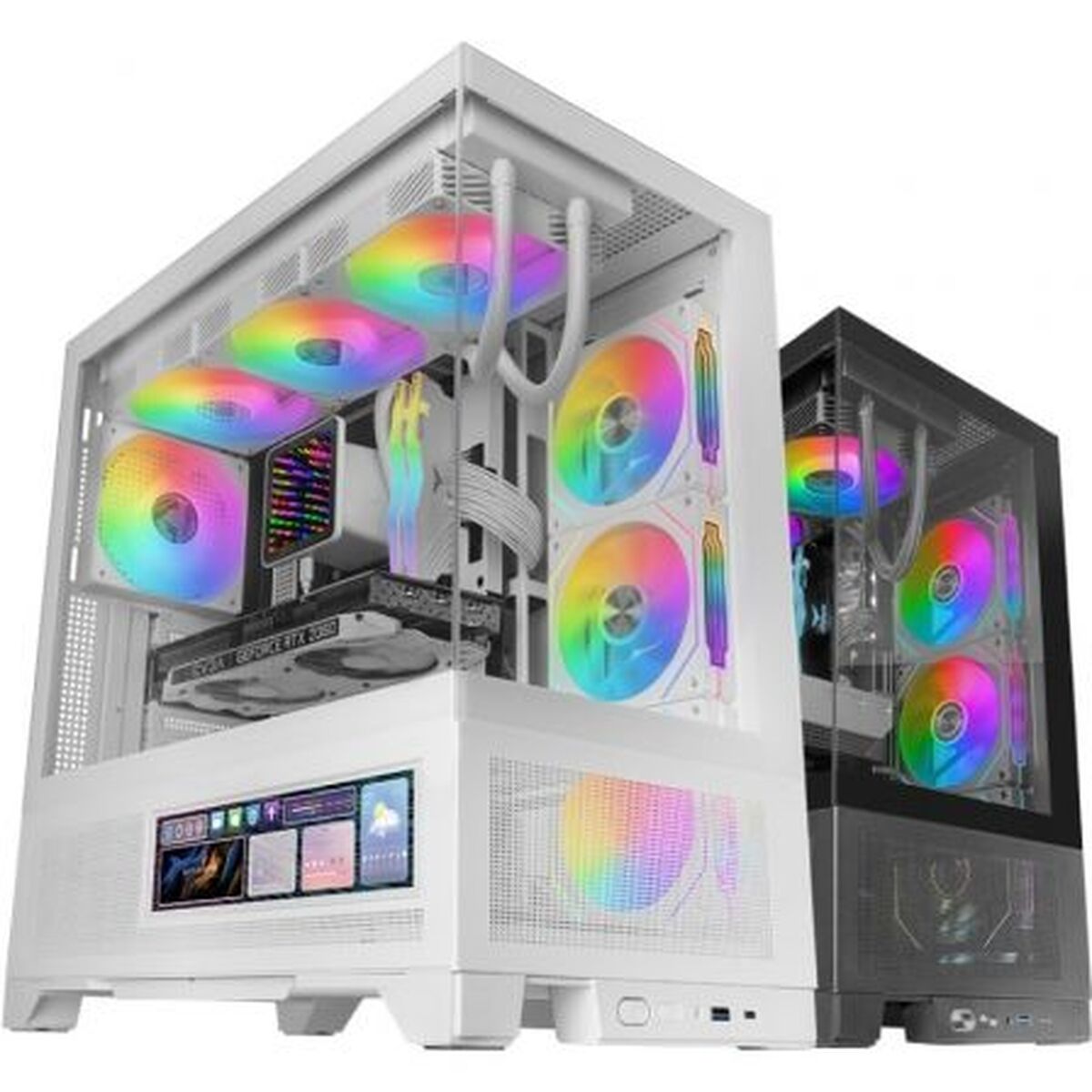 Case Computer Desktop Atx Mars Gaming Mclcdxw Bianco
