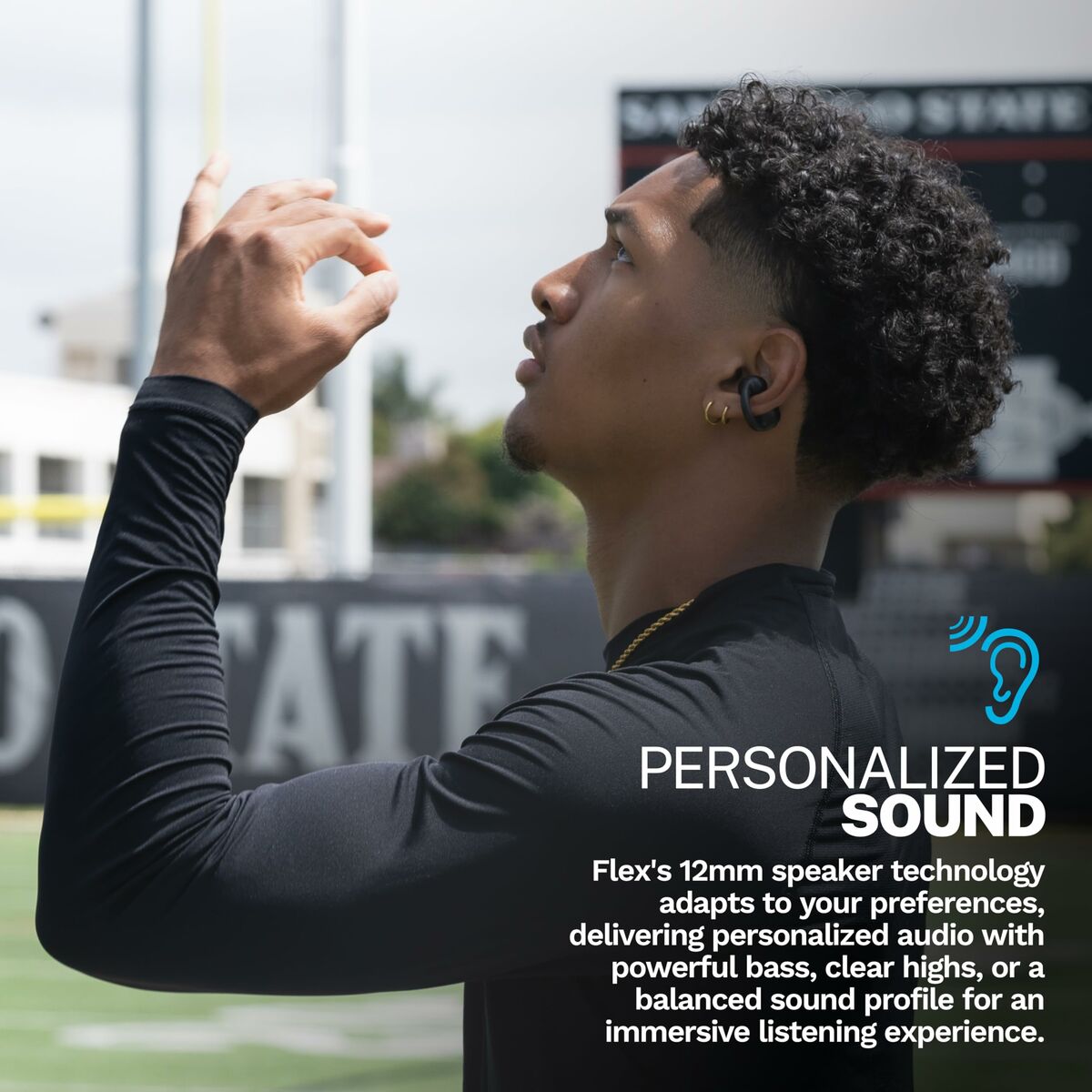 Auricolari Wireless Con Custodia Di Ricarica Jlab Ieuebflexrblk124 Nero - Image 5