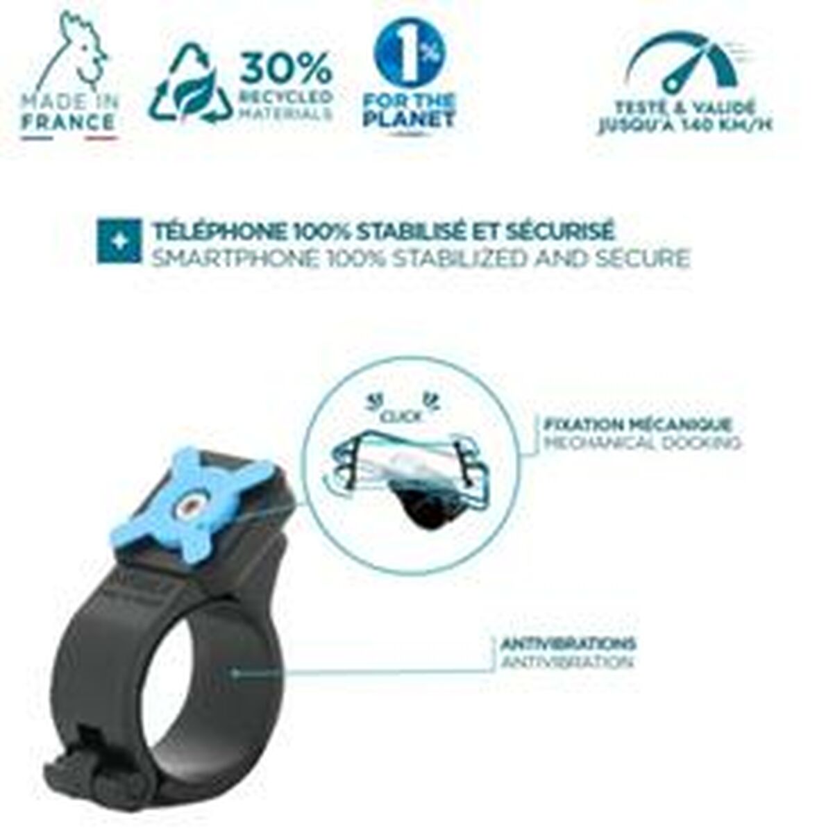 Supporto Per Fotocamera Sportiva Per Bicicletta Mobilis 044028 Nero Silicone - Image 3