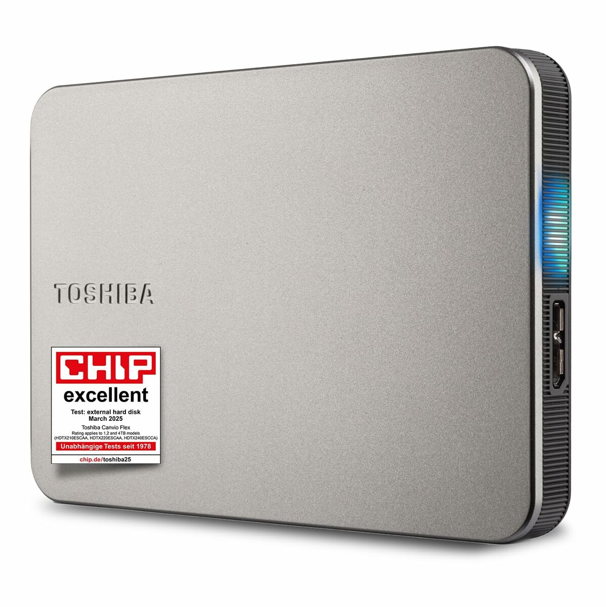 Hard Disk Esterno Toshiba Hdtx210escaa 1 Tb Hdd Argentato Magnetica
