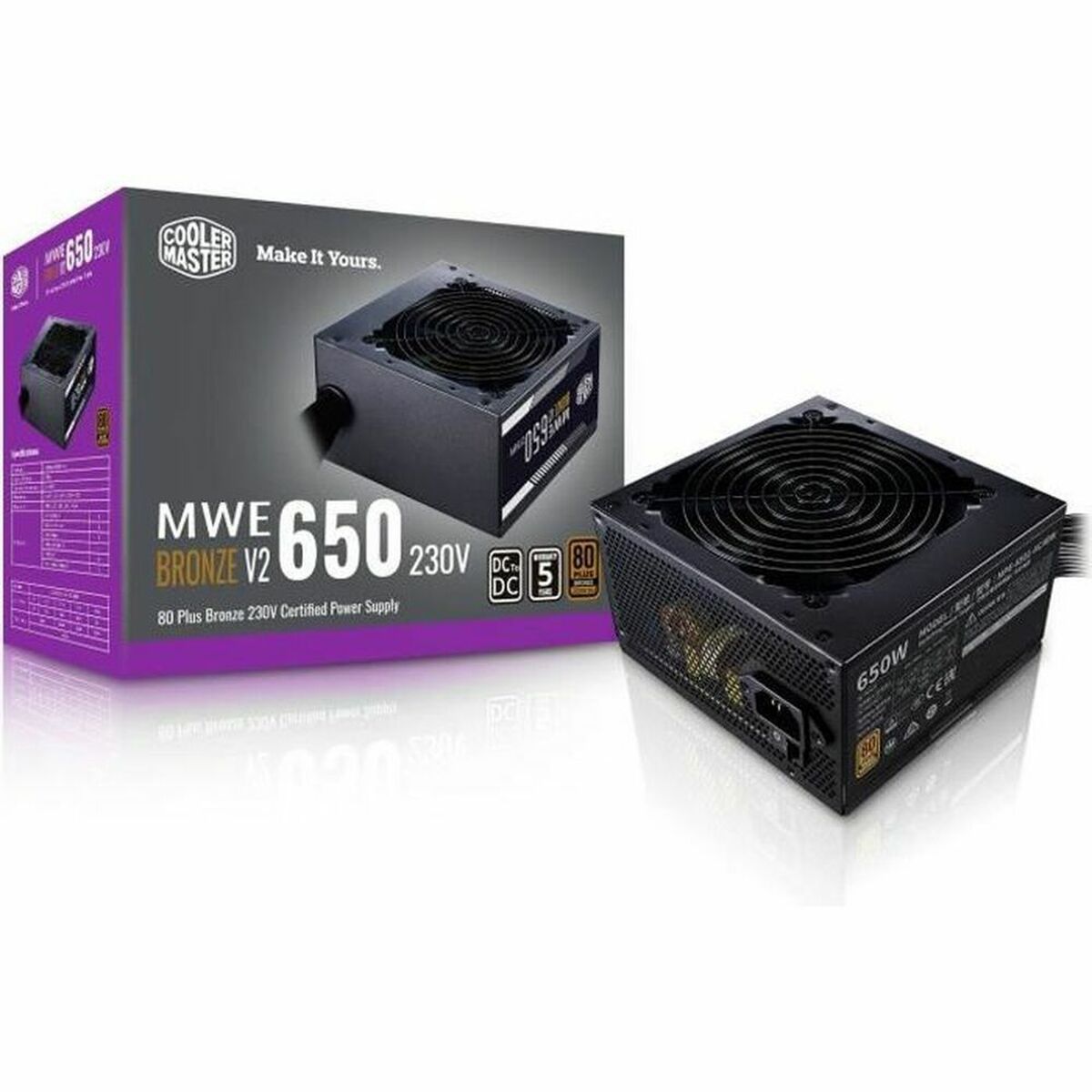 Fonte Di Alimentazione Cooler Master MpE-6501-AcabW-Beu 650 W Atx 80 Plus Bronze