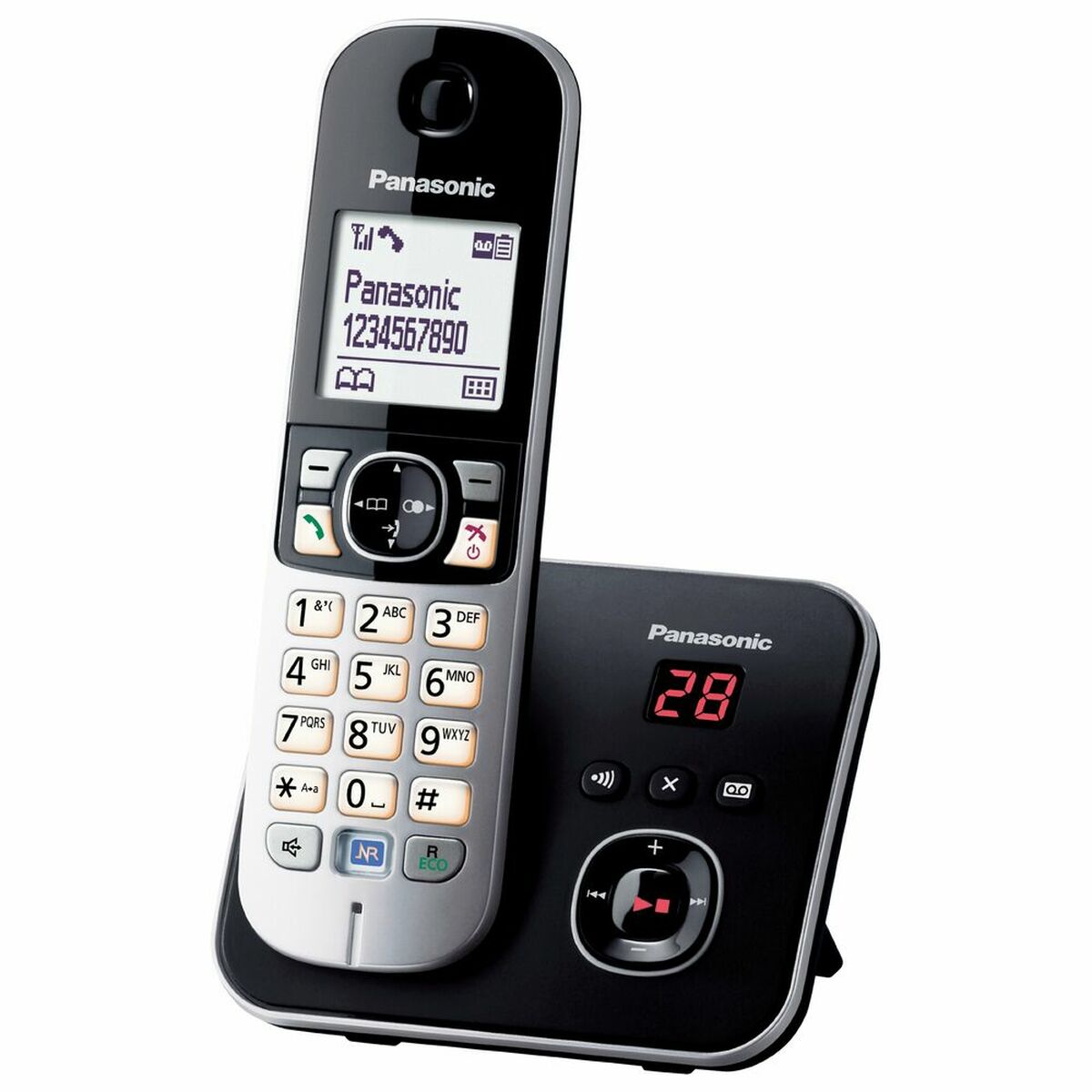 Telefono Senza Fili Panasonic KX-Tg6821frb Nero Grigio