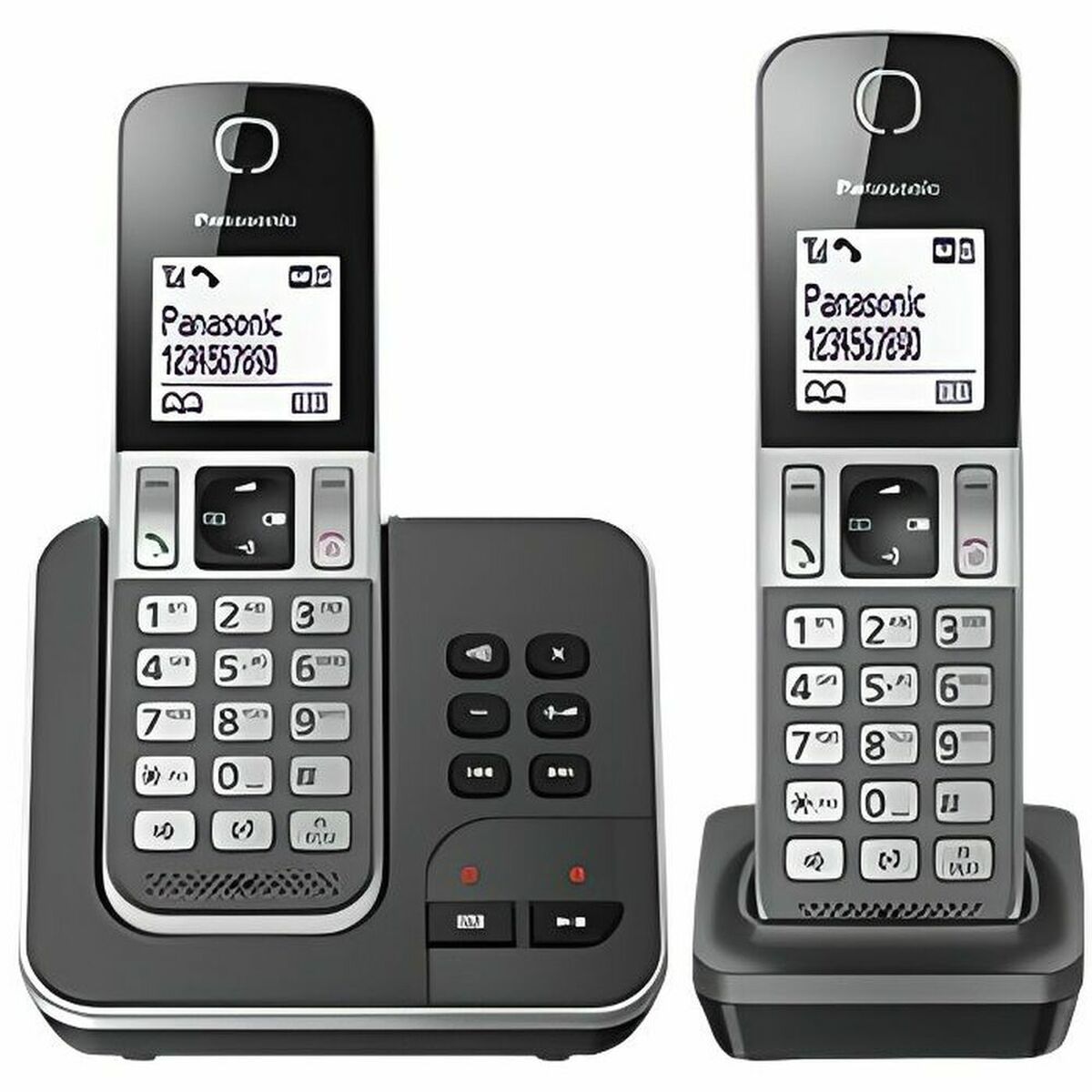 Telefono Senza Fili Panasonic KX-Tgd322 Bianco Nero Nero/grigio