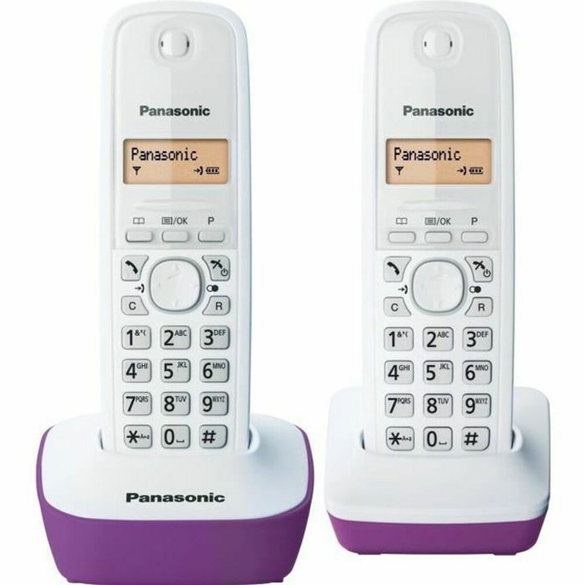 Telefono Senza Fili Panasonic KX-Tg1612frf Viola