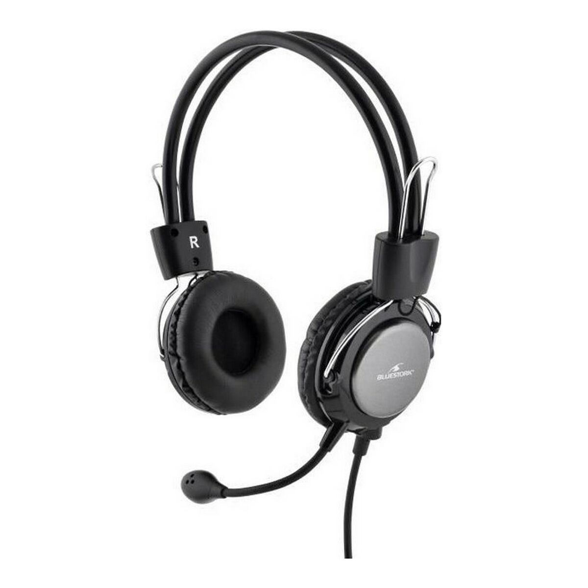 Auricolari Con Microfono Bluestork MC-201 Nero/argentato