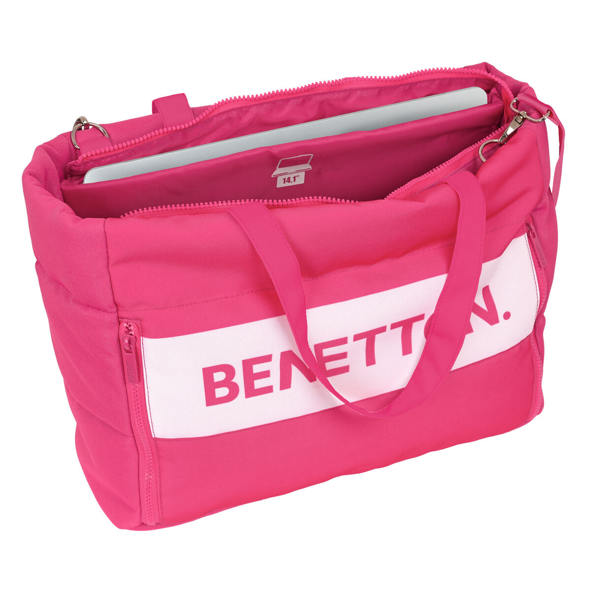 Valigetta Per Portatile Benetton Raspberry Fucsia (54 X 31 X 17 Cm) - Image 3