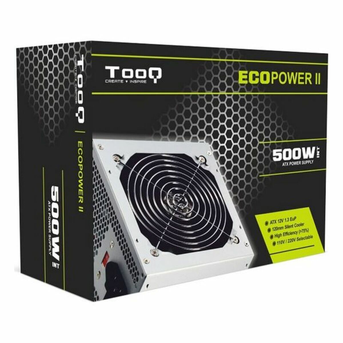 Fonte Di Alimentazione Tooq TqeP-500S-Int Atx 500w Argentato