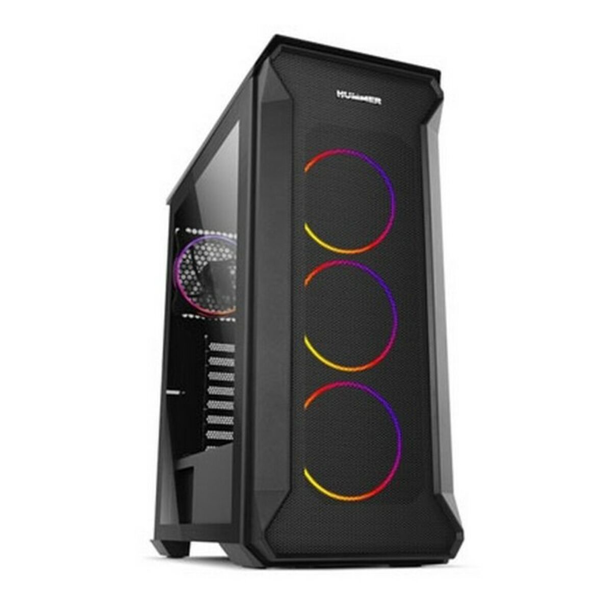 Case Computer Desktop Micro Atx / Mini Itx / Atx NoX-Xtreme Hummer Quantum Nero