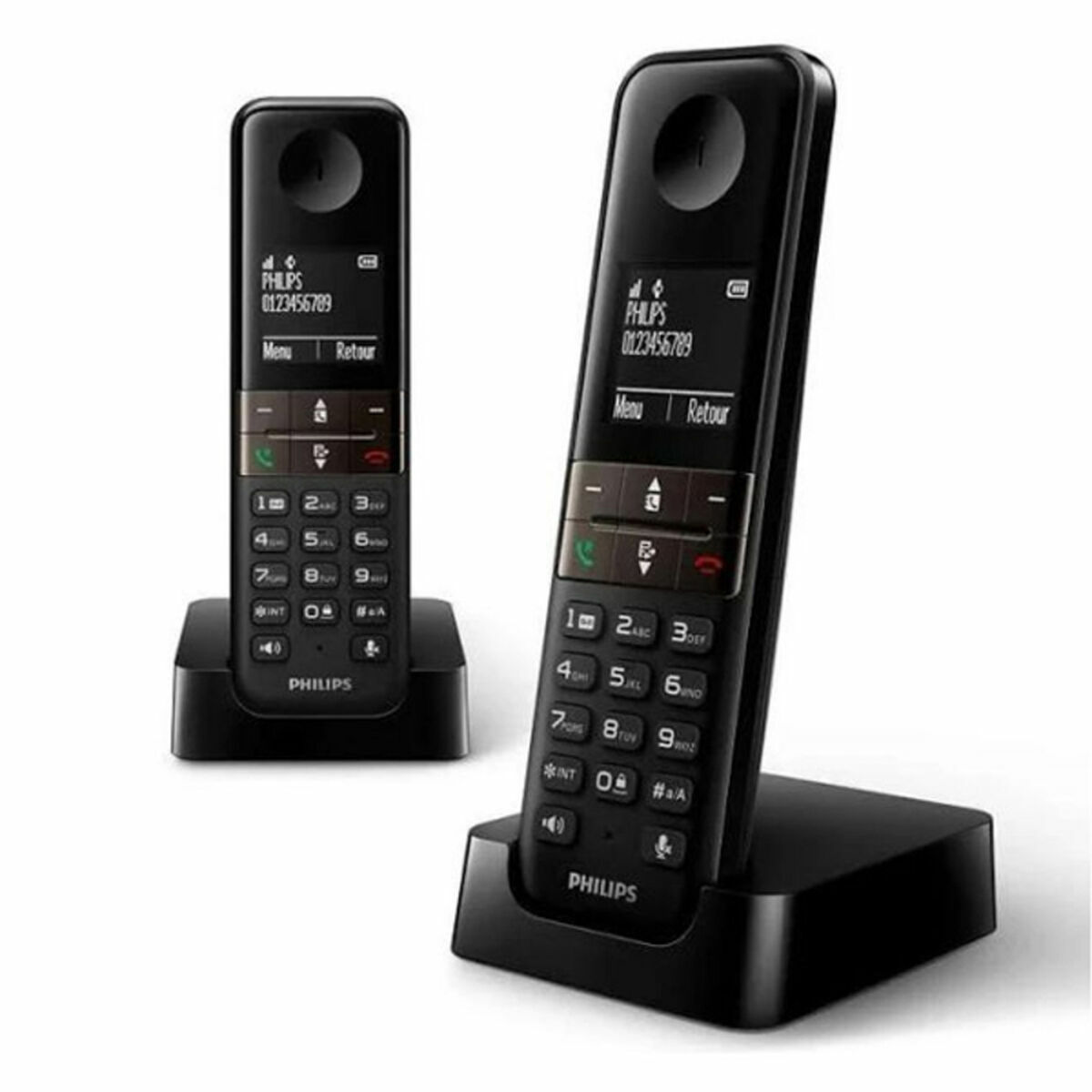 Telefono Senza Fili Philips D4702b/34 Duo 1,8" Dect (2 Pcs)