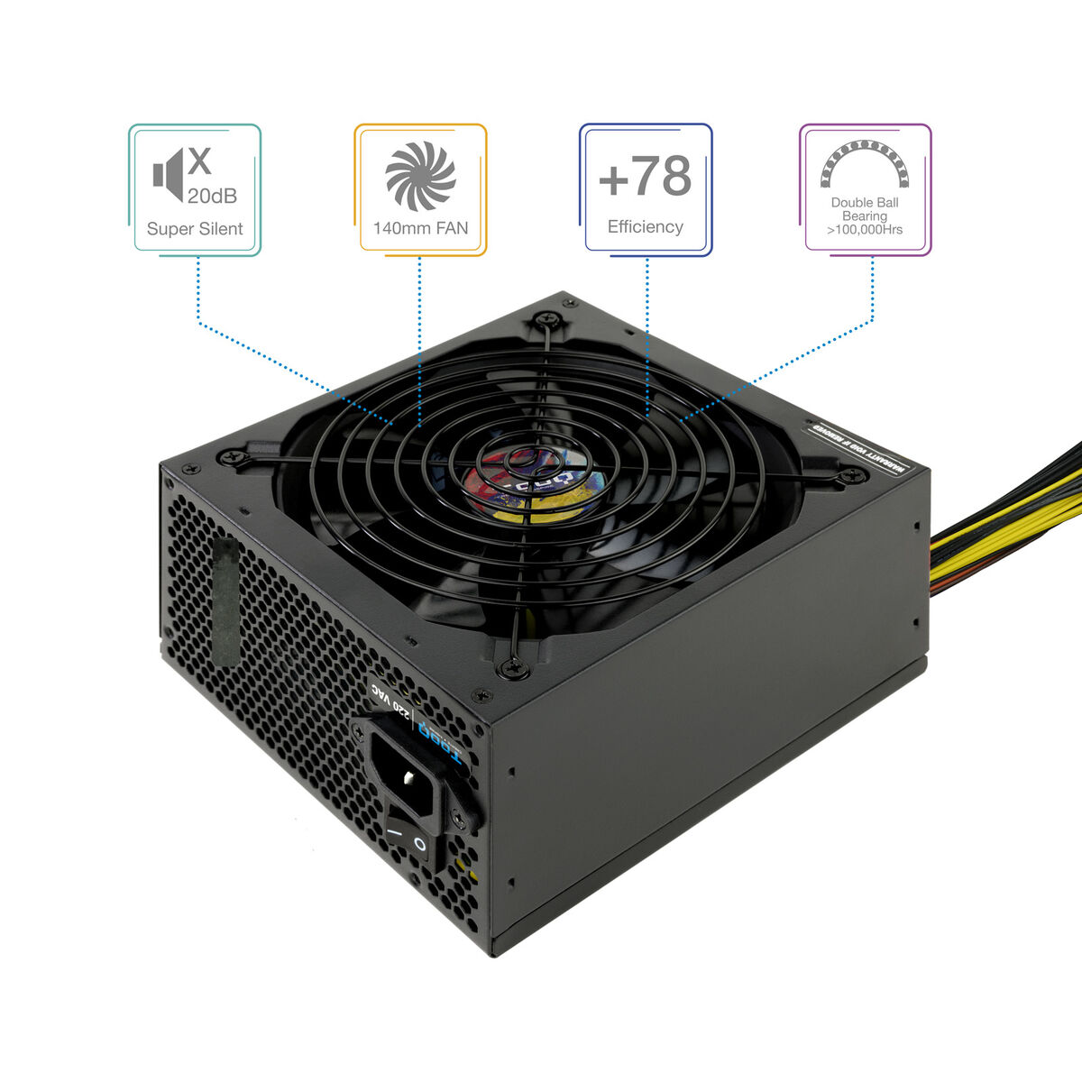 Fonte Di Alimentazione Tooq TqapolO-600sp Atx 600 W Ce - Rohs - Image 4