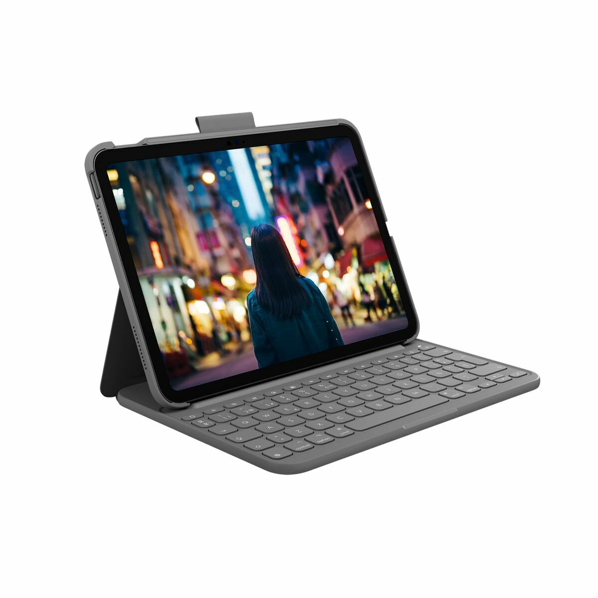 Custodia Per Ipad + Tastiera Logitech 920-011426 Grigio Qwerty In Spagnolo