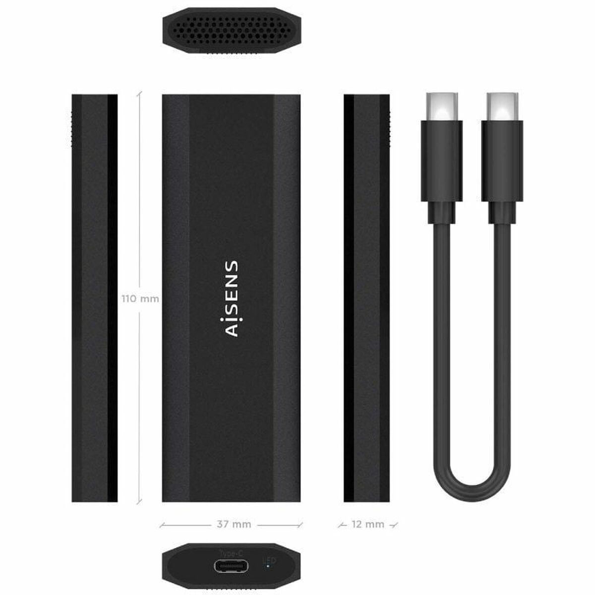 Custodia Hard Disk Aisens Asm2-028b - Image 4