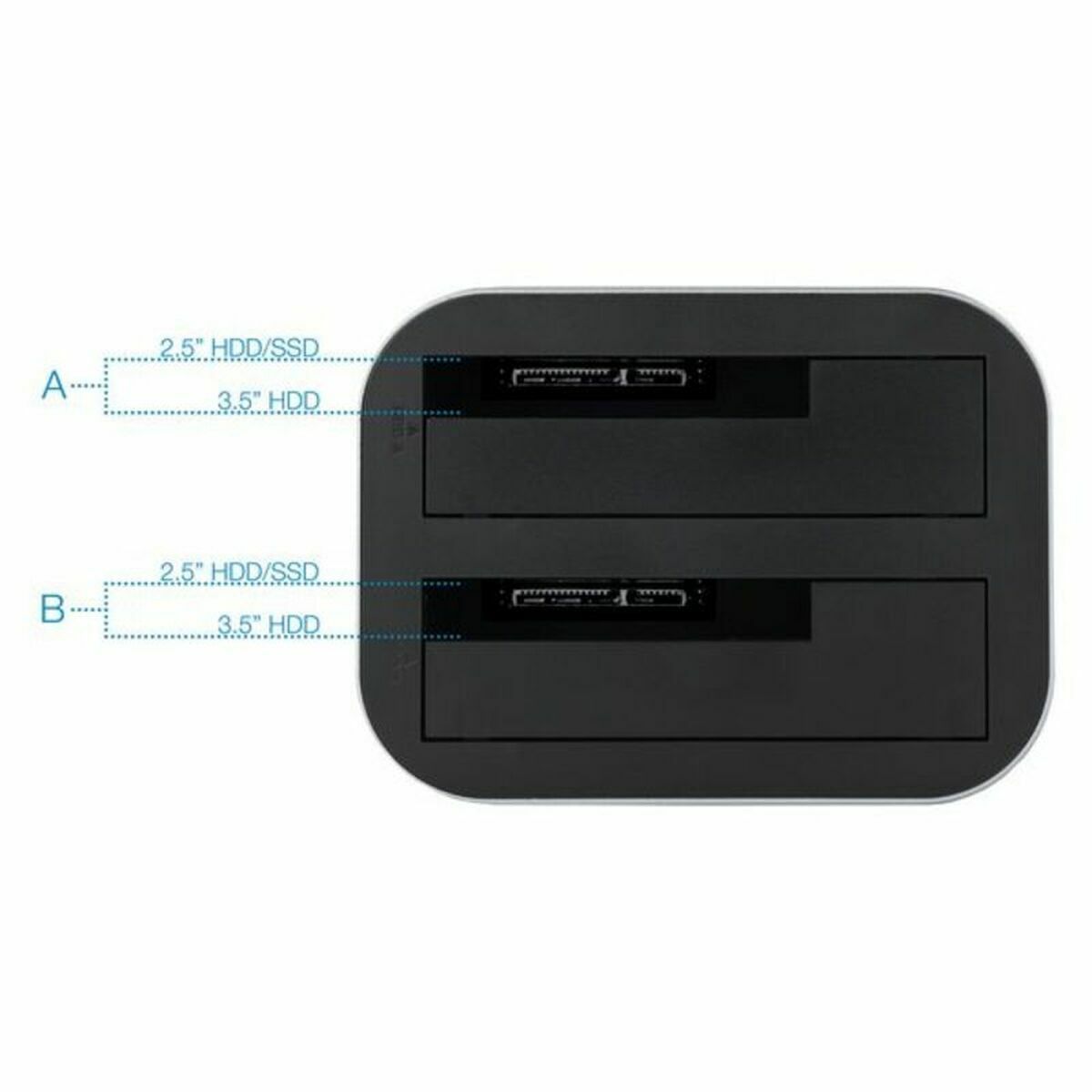 Dock Station Dual Tooq TqdS-805g 2.5"-3.5" Hdd/ssd Sata Usb 3.0 - Image 6