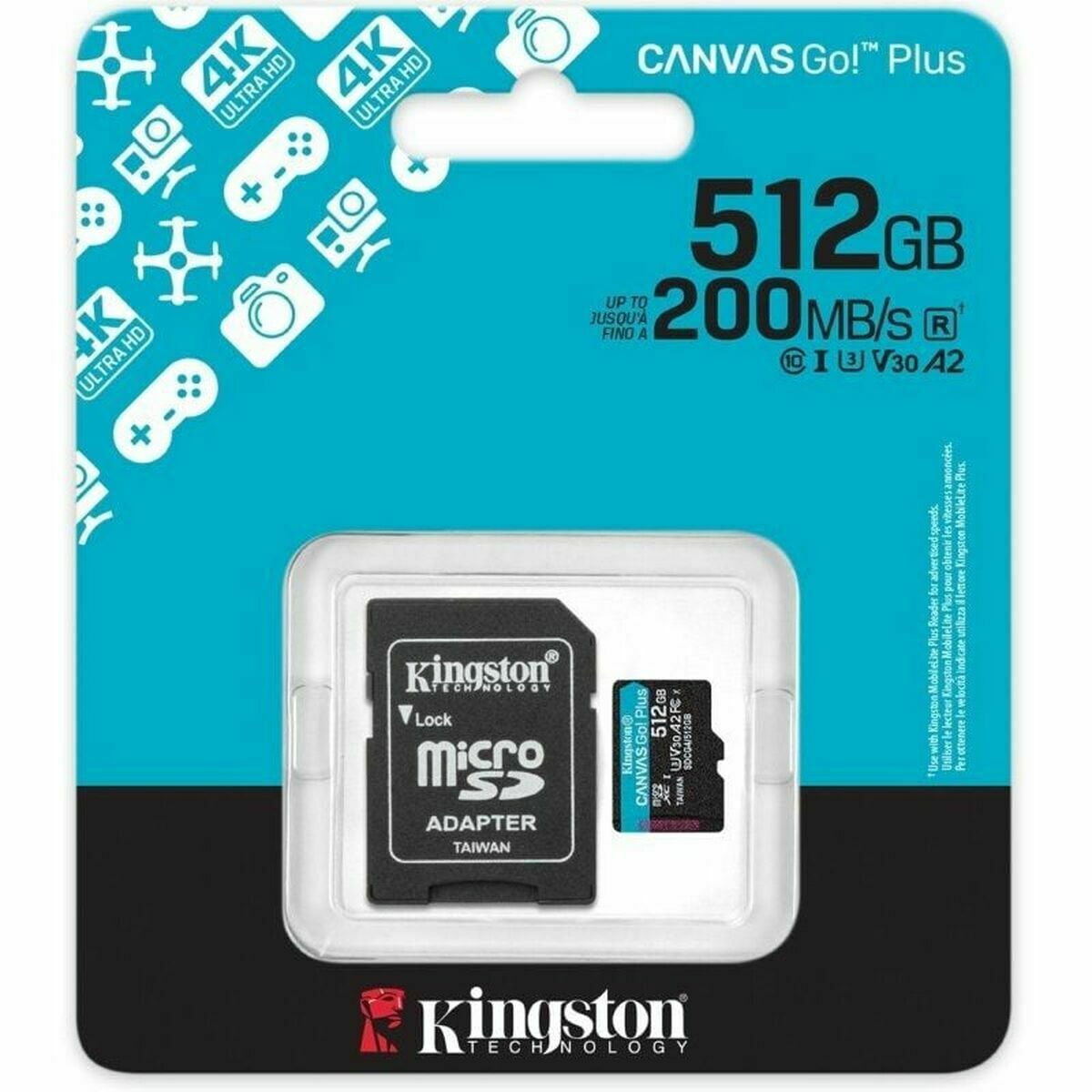 Scheda Di Memoria Micro Sd Con Adattatore Kingston Canvas Go! Plus 512gb Microsd Xc 512 gb - Image 3