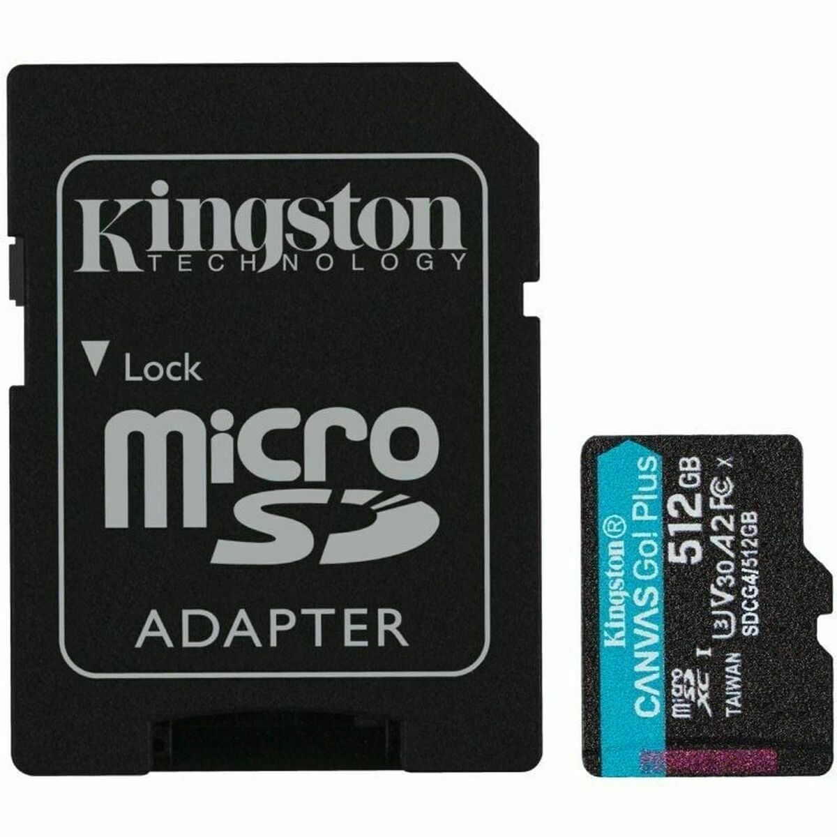 Scheda Di Memoria Micro Sd Con Adattatore Kingston Canvas Go! Plus 512gb Microsd Xc 512 gb