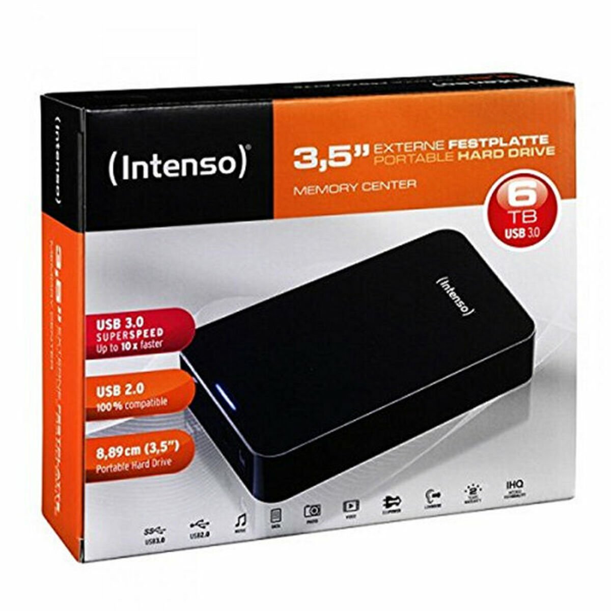 Hard Disk Esterno Intenso 6031514 3.5" Usb 3.0 6 Tb Nero - Image 3