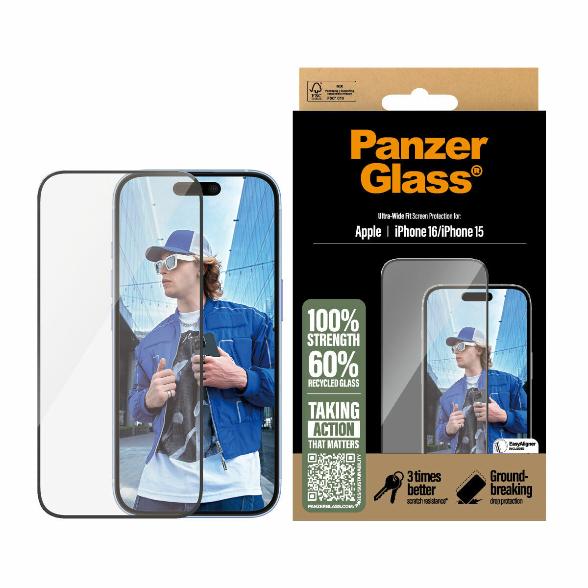 Protettore Schermo Per Cellulare Panzerglass Iphone 16 - 15
