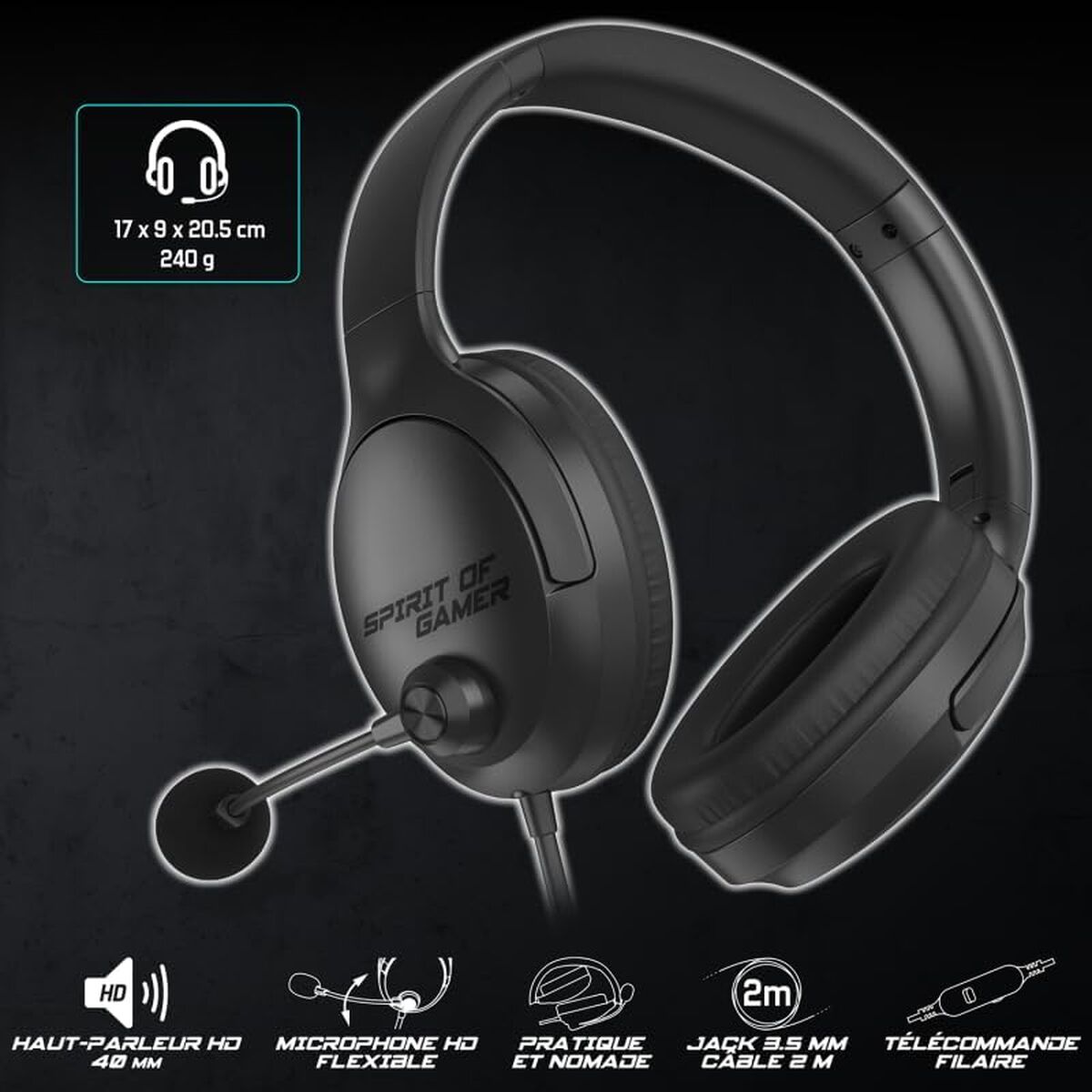 Auricolari Con Microfono Spirit Of Gamer Pro H4 Nero - Image 3