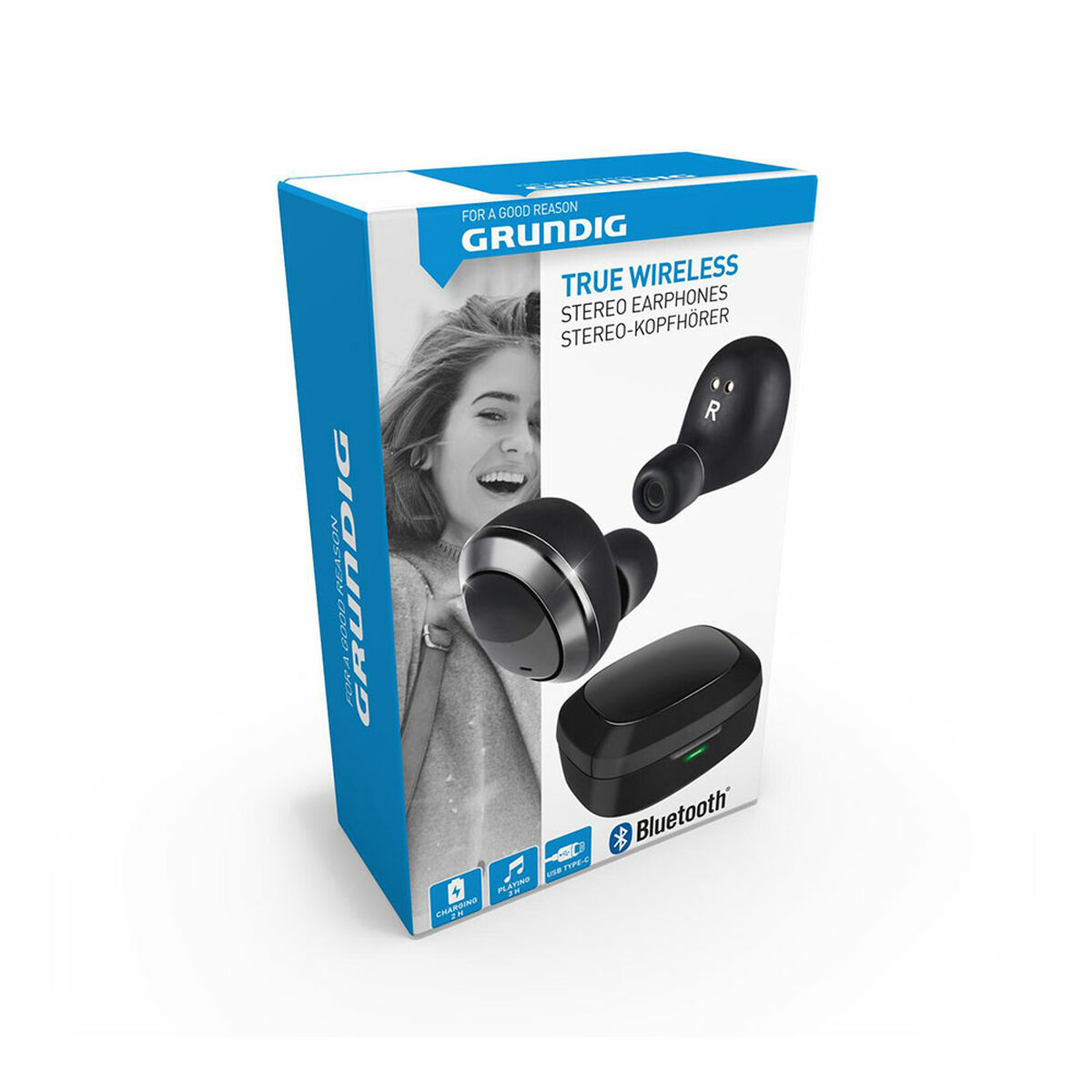 Auricolari Bluetooth Con Microfono Grundig Tws Nero - Image 3