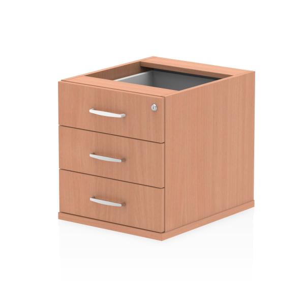 Dynamic I001645 Cassettiera Ufficio Faggio Truciolare Rivestito Di Melamina [mfc] (impulse 3 Drawer Fixed Pedestal Beech I001645 Dd)