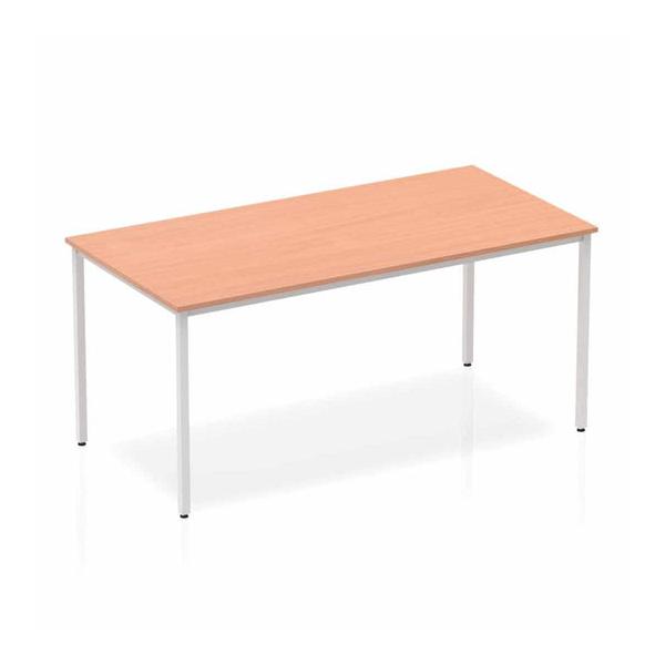 Dynamic Impulse Straight Table (impulse 1600mm Straight Table Beech Top Silver Box Frame Leg Bf00104 Dd)
