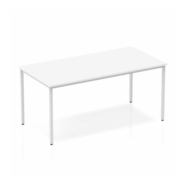 Dynamic Impulse Straight Table (impulse 1600mm Straight Table White Top Silver Box Frame Leg Bf00117 Dd)