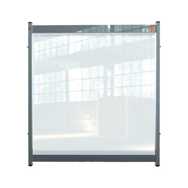 Nobo 1915550 Divisore Dello Spazio Di Lavoro Divisorio Da Scrivania 750 X 40 Mm (nobo 1915550 Premium Plus Clear Pvc Modular System Desk Divider Scre