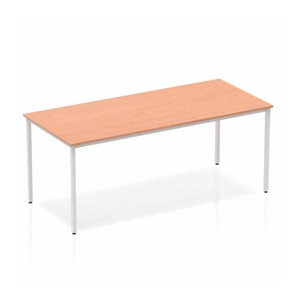 Dynamic Impulse Straight Table (impulse 1800mm Straight Table Beech Top Silver Box Frame Leg Bf00105 Dd)