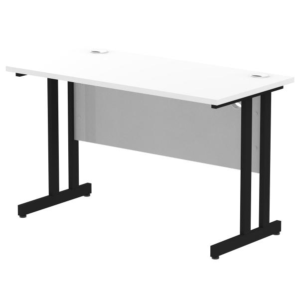 Dynamic Mi003316 Scrivania (impulse 1200 X 600mm Straight Desk White Top Black Cantilever Leg Mi003316 Dd)