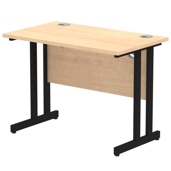 Dynamic I004300 Scrivania (impulse 1000 X 600mm Straight Desk Maple Top Black Cantilever Leg I004300 Dd)
