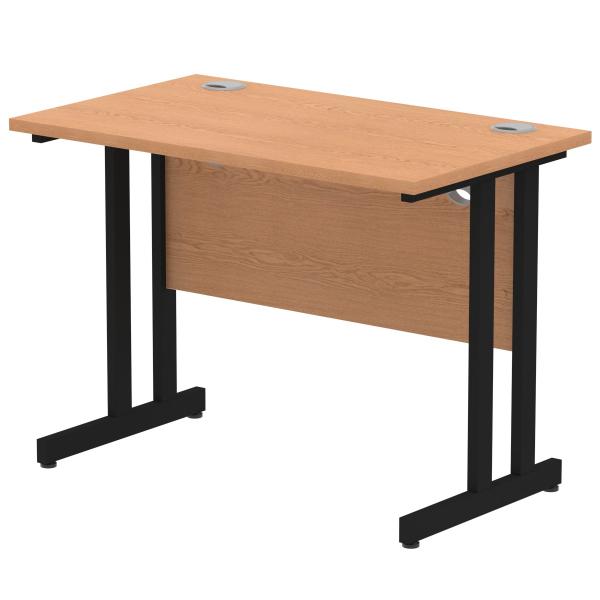 Dynamic I004301 Scrivania (impulse 1000 X 600mm Straight Desk Oak Top Black Cantilever Leg I004301 Dd)