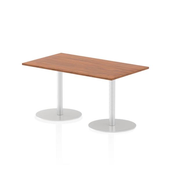 Dynamic Italia Rectangular Poseur Table (dynamic Italia 1400 X 800mm Poseur Rectangular Table Walnut Top 725mm High Leg Itl0269 Dd)