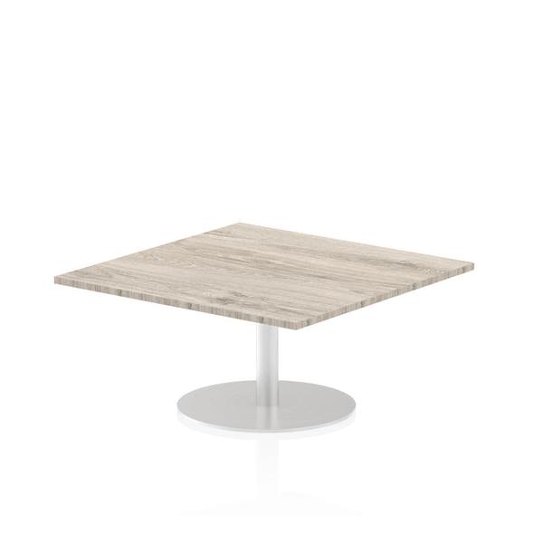 Dynamic Italia Square Poseur Table (dynamic Italia 1000mm Poseur Square Table Grey Oak Top 475mm High Leg Itl0351 Dd)